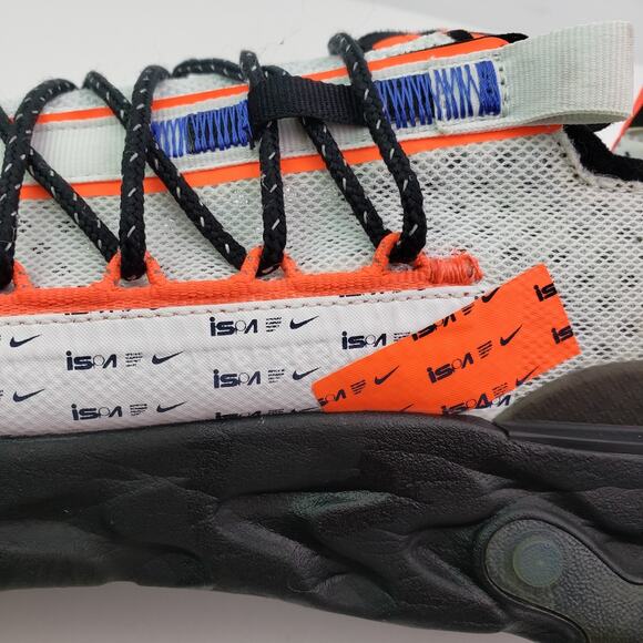 Nike React ISPA Mens Size 13 Ghost Aqua Grey Black Orange Running Sneaker Shoes - Picture 10 of 14
